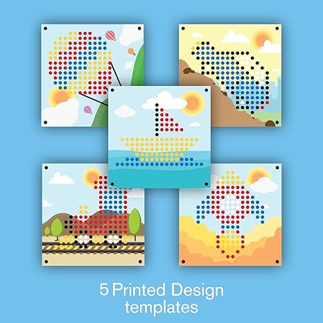 Funskool Peg Pixels Vehicles Educational 360 Pegs in 8 Colours Puzzle with 5 Designs