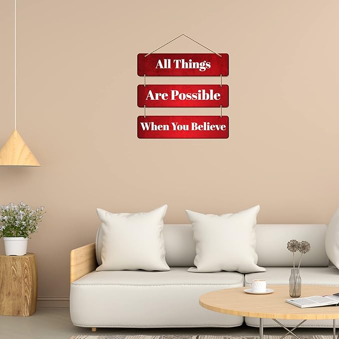 Artvibes Motivational Quotes Wooden Wall Hanger for Home Decor | Decorative Artworks Hangings Items for Home Decoration