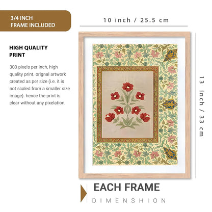 Kotart Premium Digital Madhubani Art Paintings with Frame  Wall Decor Pack of 6