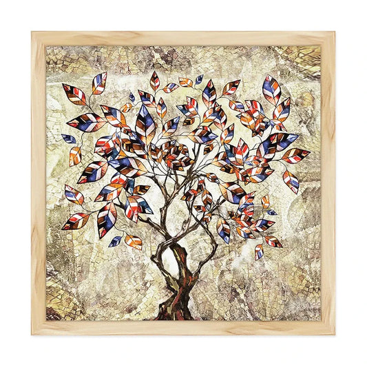 ArtX Paper Tree Wall Art Frame Painting Multicolor Abstract
