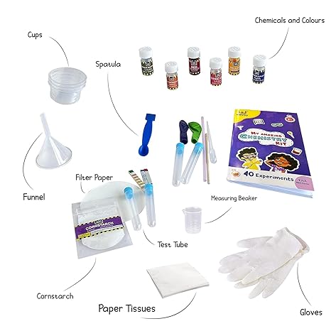 Webby Diy Chemistry Kit with 40 Experiment Steam Learner Science Kit Educational & Learning Activity