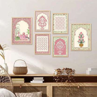 Kotart Madhubani Art Paintings with Frame Pack of 6 A