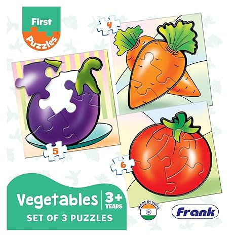 Frank Vegetables A Set of 3 Jigsaw Puzzle for Kids Above Focus and Memory - 10211