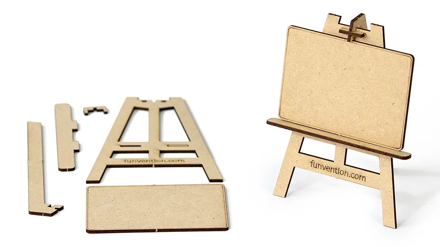 Funvention- for Little Scientist in Every Kid Wooden Puzzle and Colouring Art Kit and DIY Craft Stem Learning Toys