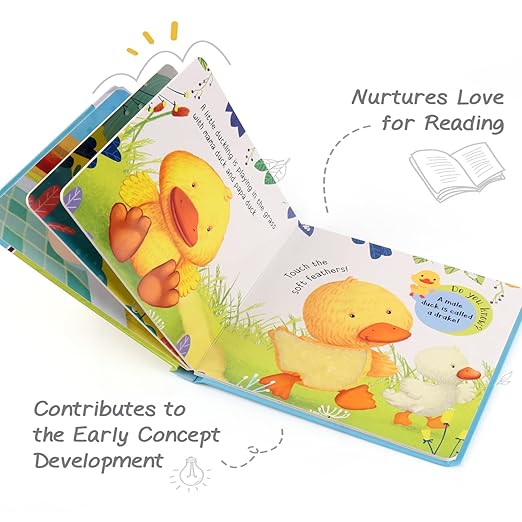 Firstcry Intelliskills Premium Touch & Feel Baby Animals Board Book for Kids | Pre-school Learning & Educational Book for Boys & Girls