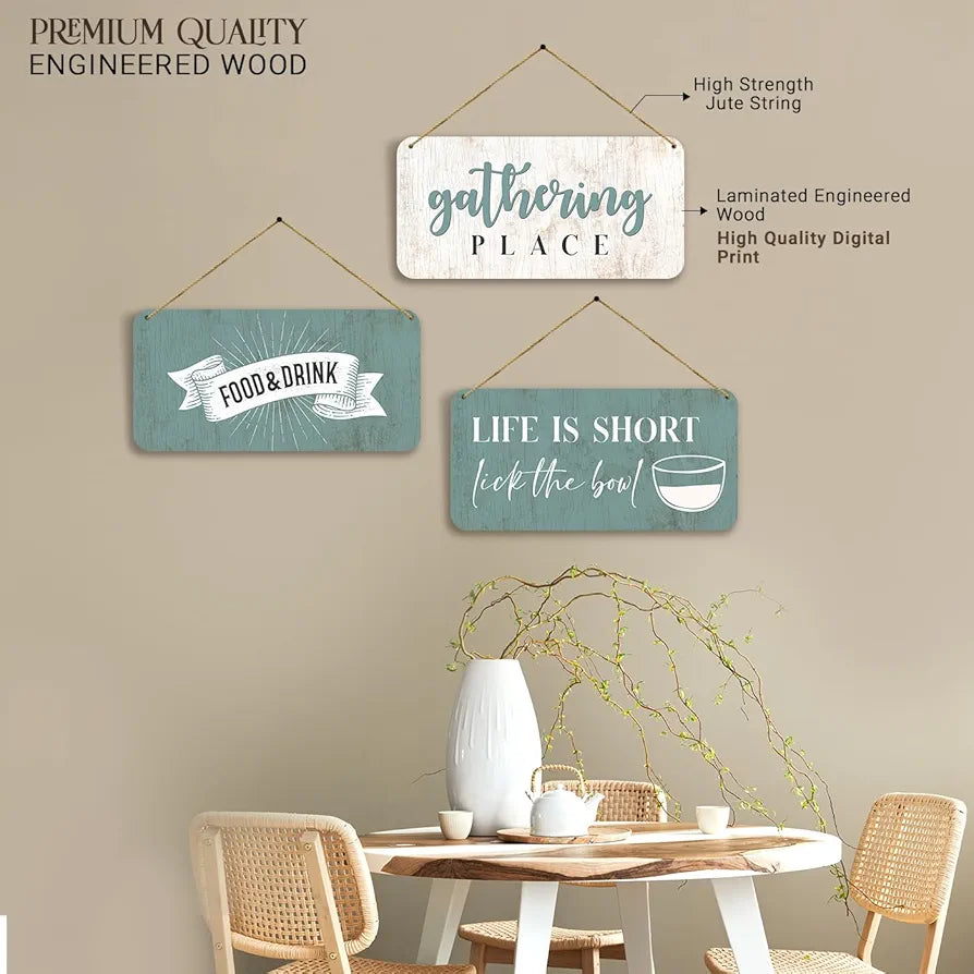 Kotart Kitchen Quotes Wooden Wall Art Hanging for Restaurant Bar Dianing Area 3