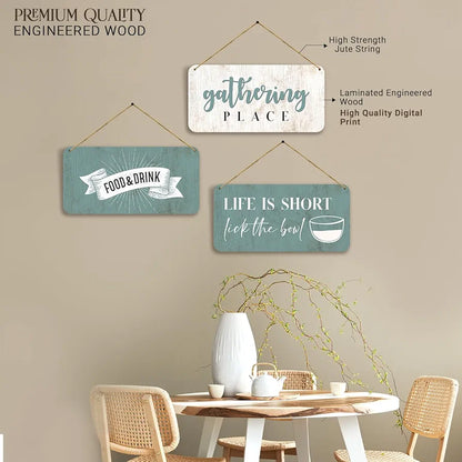 Kotart Kitchen Quotes Wooden Wall Art Hanging for Restaurant Bar Dianing Area 3