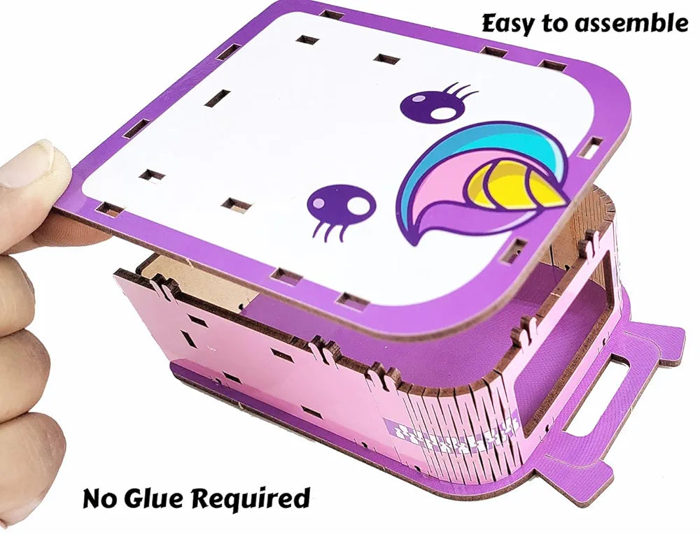 Funvention Unicorn DIY Pen Stand 3d Puzzle Model Desk Organizer for 4+ years Kids Art and Craft