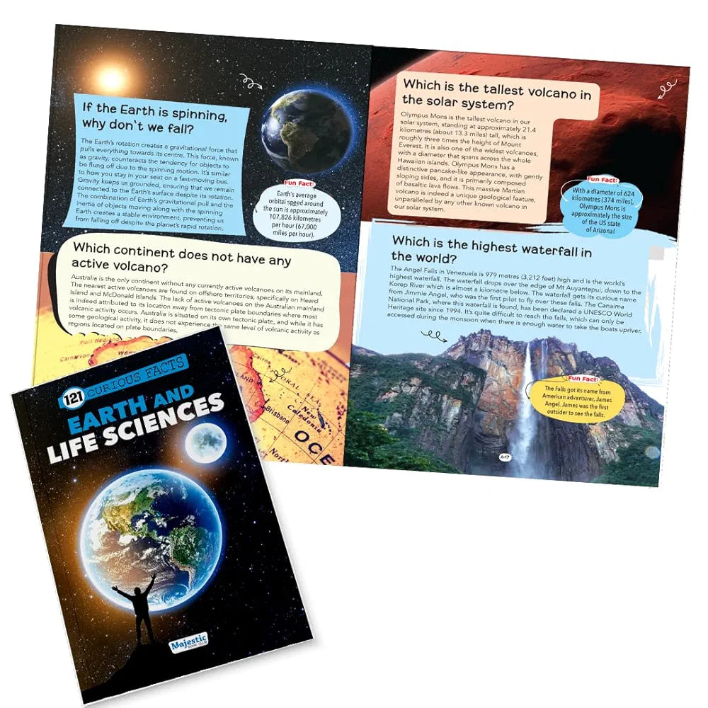 121 Earth and Life Sciences Facts Book for Kids Ages 8+ | Educational Paperback with Colourful Images & Bold Text | 121 Curious Facts for All Ages by Majestic Book Club