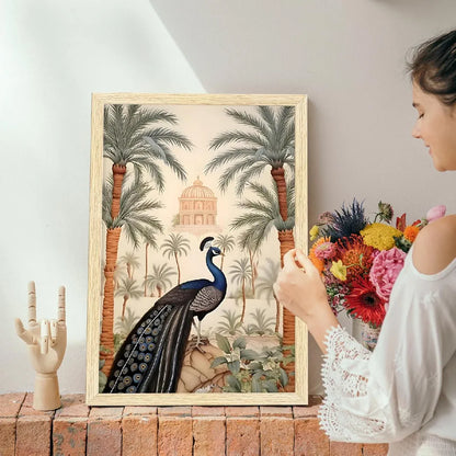 ArtX Paper Peacock Painting For Wall Vastu Madhubani Art Set of 2