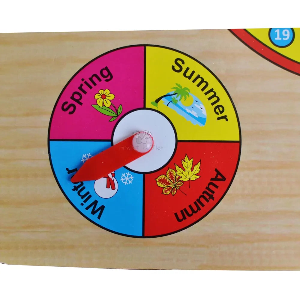 Trinkets & More Calendar Clock Toy For Kids Learning  Multicolor