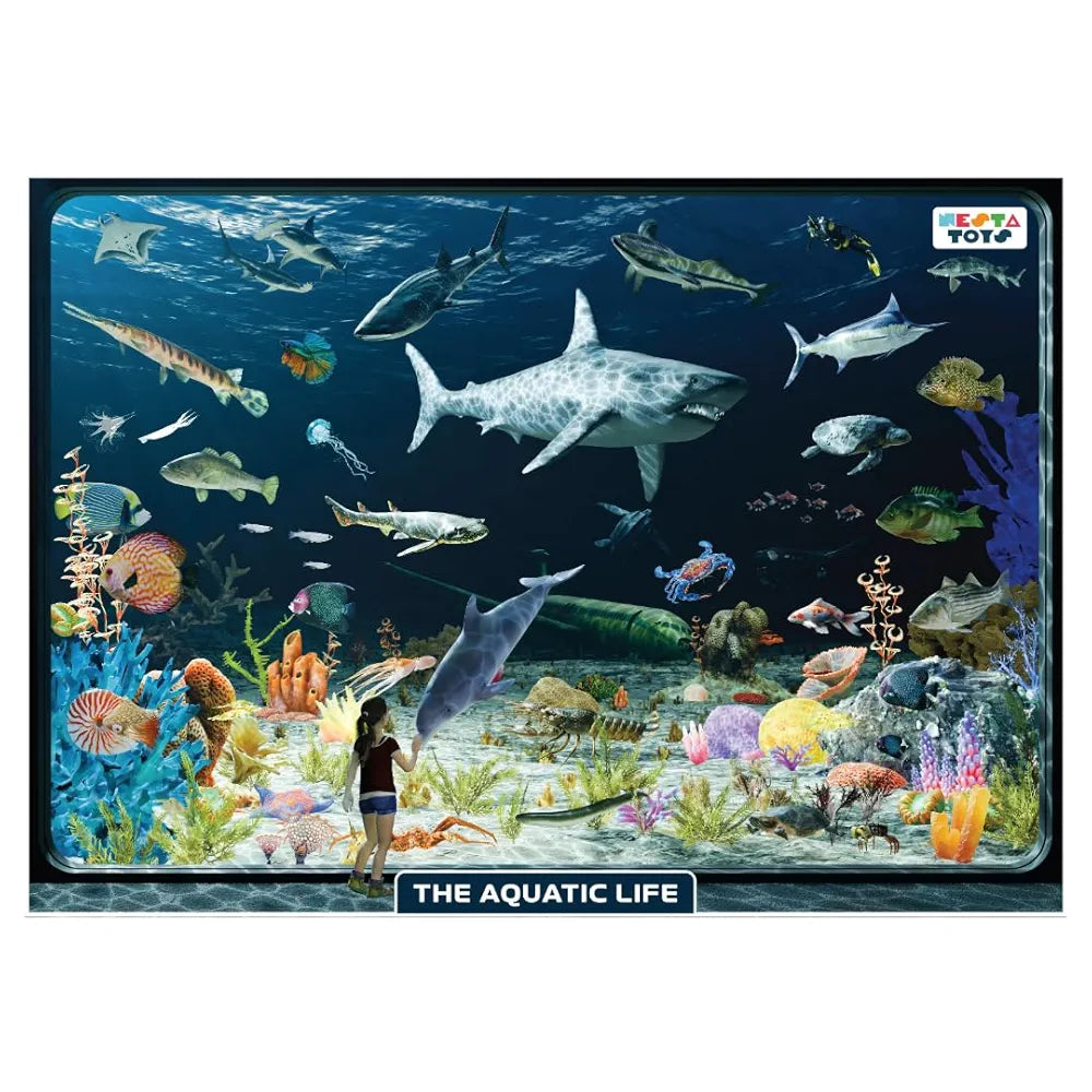 NESTA TOYS - Floor Puzzle & Game, Aquatic Life Jigsaw Puzzle, Educational Toy, Gifts for Boys & Girls Ages 6 to 14 | Learning Toys | 108 pcs, 70 x 50 cm