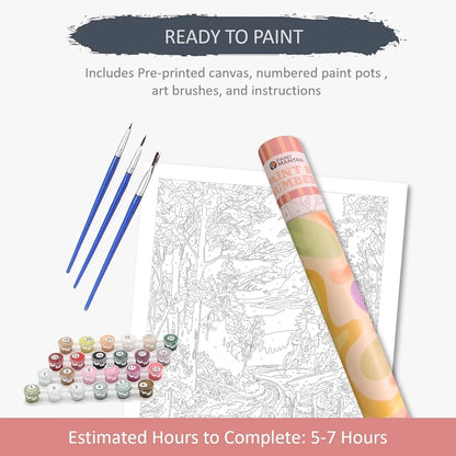 PAINT MANTRA Paint by Numbers Kit  | Premium Painting Kit in Gift Tube Packaging