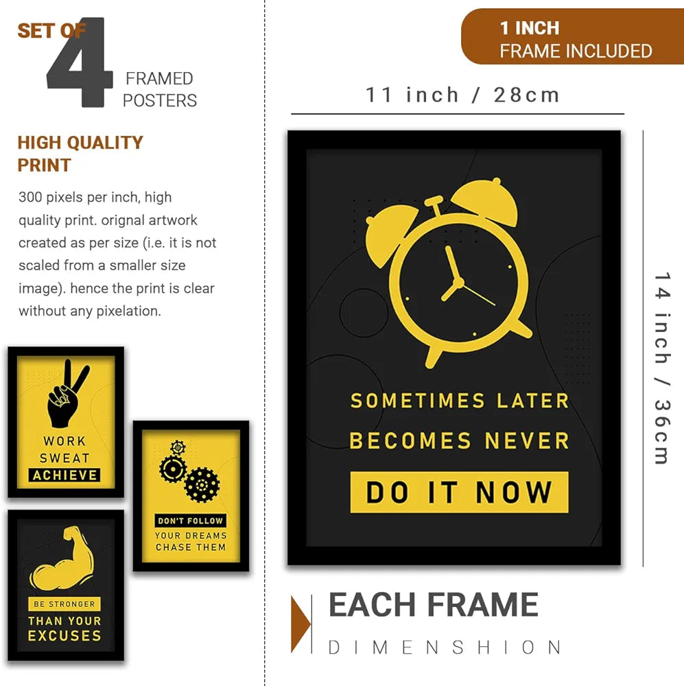 Kotart Dont Follow Your Dreams Motivational Quotes Posters with Frame