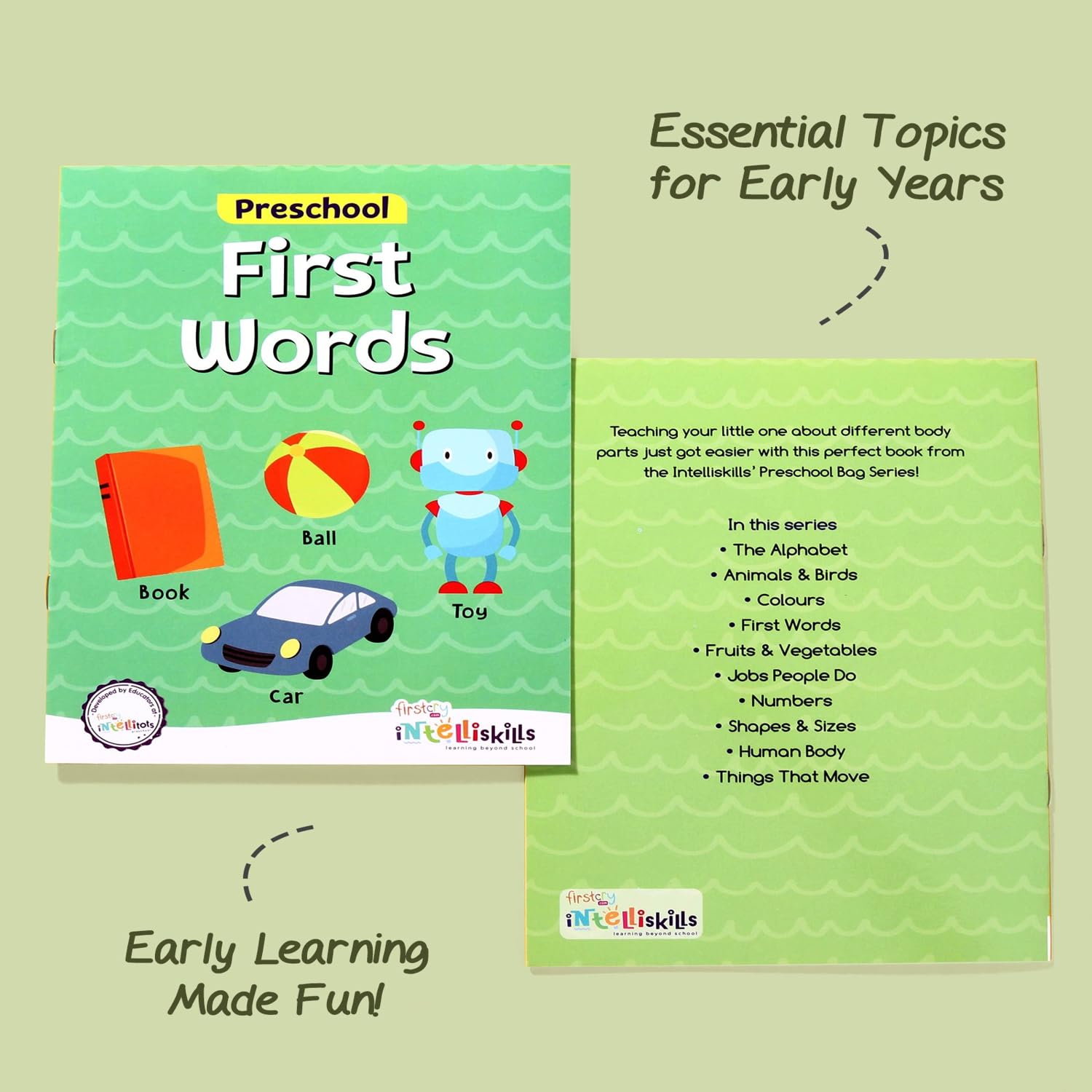 Firstcry Intelliskills Premium My Preschool Book Set of 10 | Montessori Educational Activity Book for Boys & Girl | 80 Pages