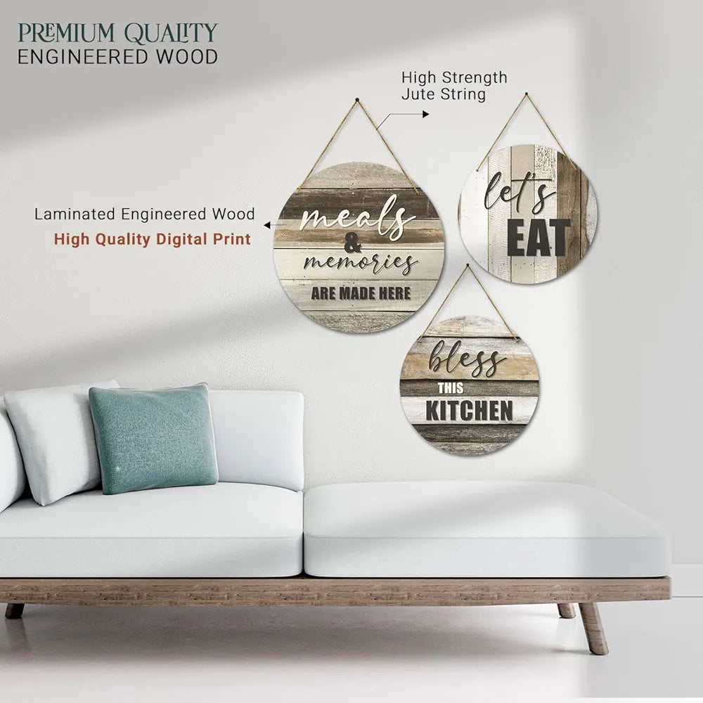 Kotart Wooden Wall Hanging Home Decor Items Meals & Memories