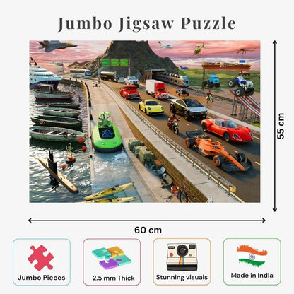 NESTA TOYS - Floor Puzzle & Game - Modes of Transport, Jigsaw & Toddler Puzzles, Educational Toy, Gifts for Boys & Girls Ages 3, 4, 5, 6, 7 