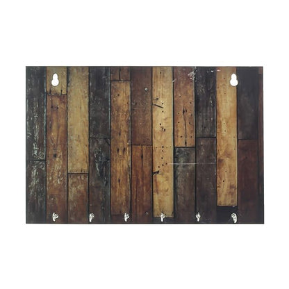 Ecraftindia Abstract Theme Wooden Key Holder With 6 Hooks