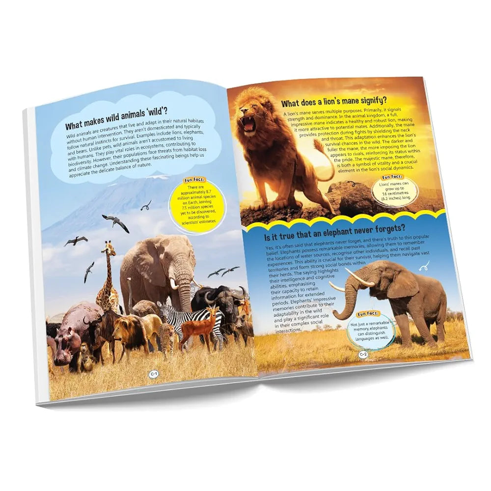 121 Wild & Marine Animals Facts Book for Kids Ages 8+ | Educational Paperback with Colourful Images & Bold Text | 121 Curious Facts for All Ages by Majestic Book Club
