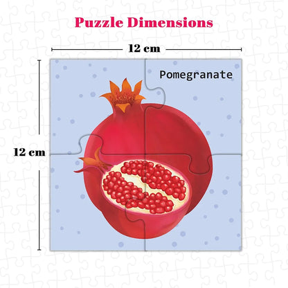 THE BOOK TREE Bright Brain Fruits 48 Piece Paper Jigsaw Puzzle For Preschoolers, Educational Toy For Learning Fruits, Gifts For Kids Ages 3 To 6 By Majestic Book Club,Multicolor