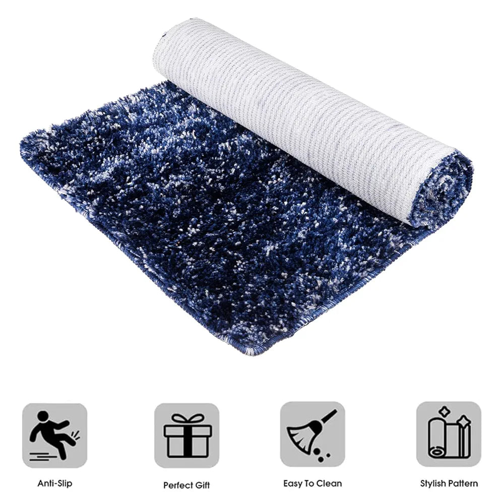 Kuber Industries Bedside Runner for Bedroom & Living Room Blue
