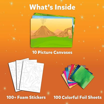 Skillmatics Art & Craft Activity Foil Fun Dinosaurs No Mess Art for Kids Creative Activity
