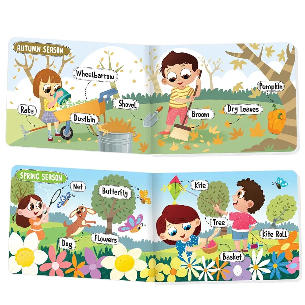 The Book Tree Picturepedia of Seasons I Board Book for Kids Age 2+ I Bright & Colourful Pictures I Easy-to-Read Word Labels I Builds Vocabulary I Early Learning Picture Books for Children by Majestic Book Club