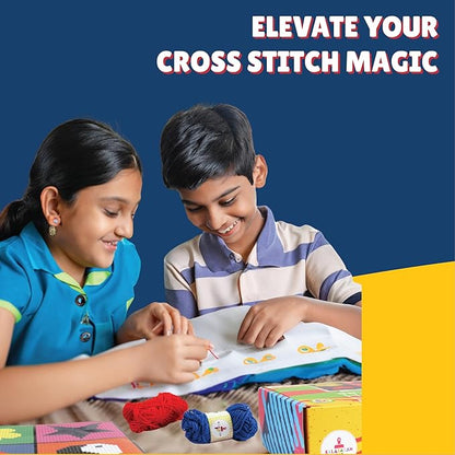 Kalakaram Make Your Own Cross Stitch Bag, Easy and Beginner Friendly Diy Cross Stitch Embroidery Kit | Kids Art and Craft Educational Kit