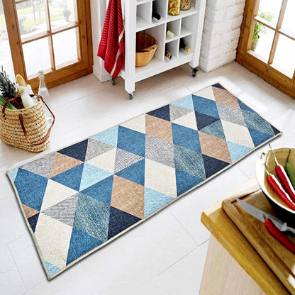 Ishro Home 3d Printed Bedside Runner Carpet Anti Skid For Home Kitchen Colour Crystals