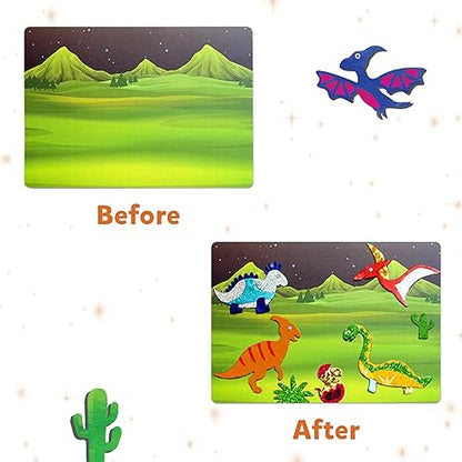 Skillmatics Art & Craft Activity Foil Fun Dinosaurs No Mess Art for Kids Creative Activity