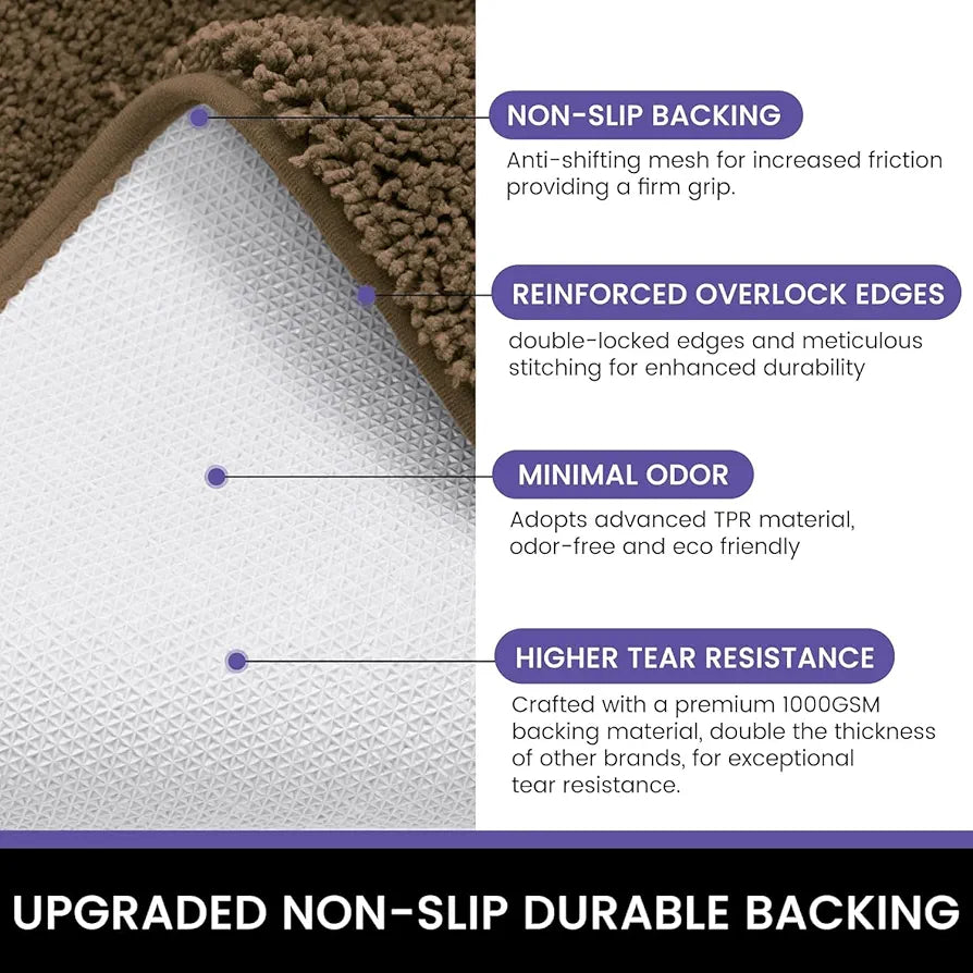 Luxe Home International Runner Super Soft Anti Skid Newman Rug For Bedroom  Rectangular Colour Coffee