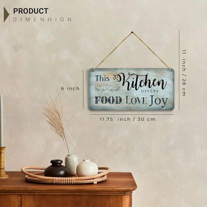 kotart MDF Wall Hanging Home Decor Items for Kitchen Cafe Restaurant Bar 1