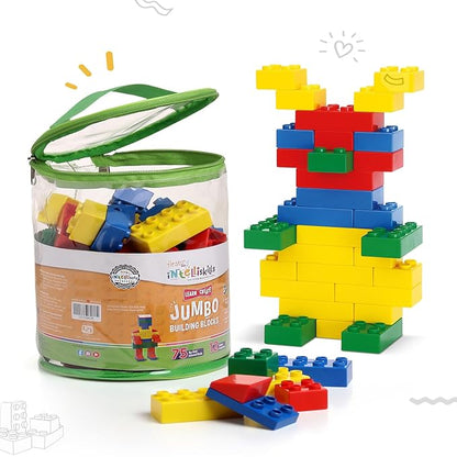Firstcry Intelliskills Premium 75 Pieces Jumbo Construction Block Sets for Baby & Kids
