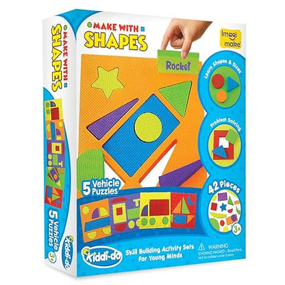 Imagimake Makes With Shapes Vehicles Theme Shapes For Kids 3 Years Educational Toys