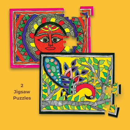 TOYKRAFTT DIY Indian Art Forms, Art and Craft Kit for 9-12 Year Olds, Gifts for Girls & Boys - Madhubani Art