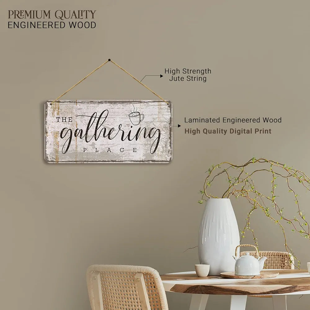 Kotart MDF Wall Hanging The Gathering Place Home Decor for Kitchen