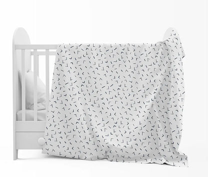 Divine Casa 120 GSM Microfiber Single Kids Dohar Soft & Lightweight Throw Blanket Arrow Print Pattern Colour Navy Blue