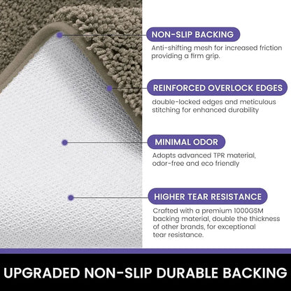 Luxe Home International Runner Super Soft Anti Skid Newman Rug For Bedroom  Rectangular Colour Taupe