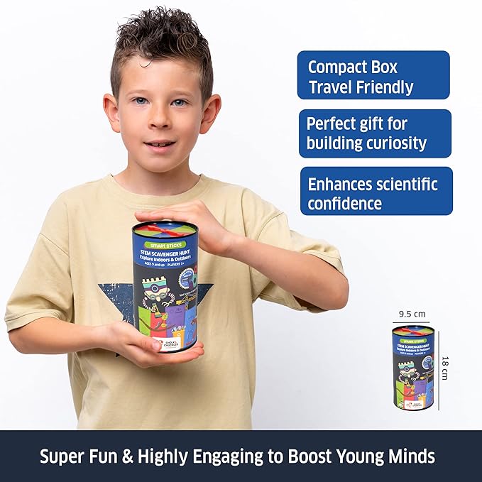 Chalk and Chuckles Smart Sticks-stem Scavenger Hunt Game for Kids | Science Toys