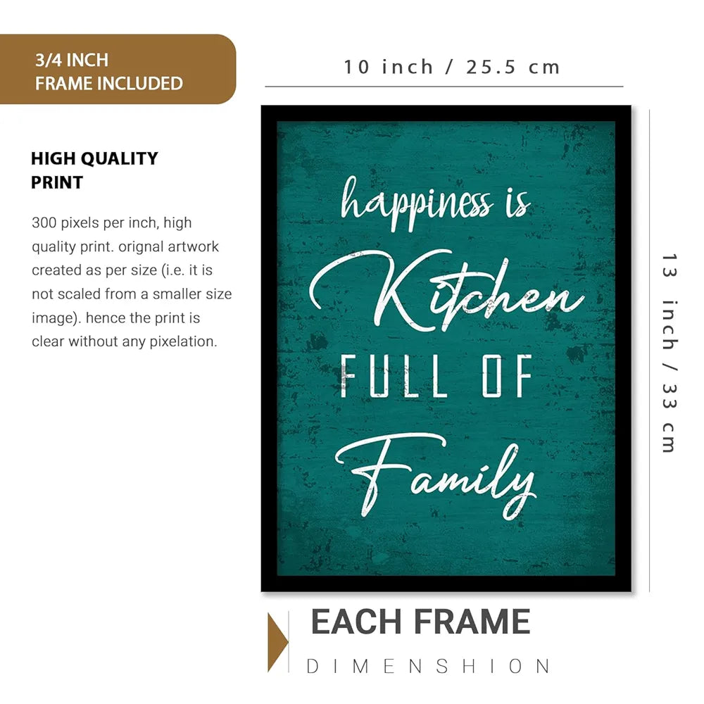 Kotart Restaurant Quotes Framed Posters for Kitchen Wall Decoration Kitchen 1