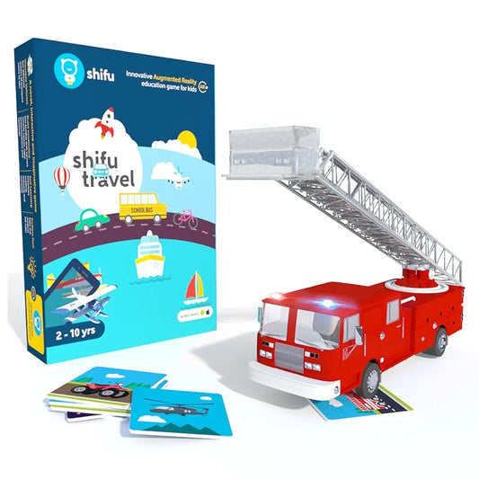PlayShifu 60 Vehicle Flashcards for Kids - 4D Educational iOS and Android Travel Augmented Reality Based Fun Learning, Interactive Game 
