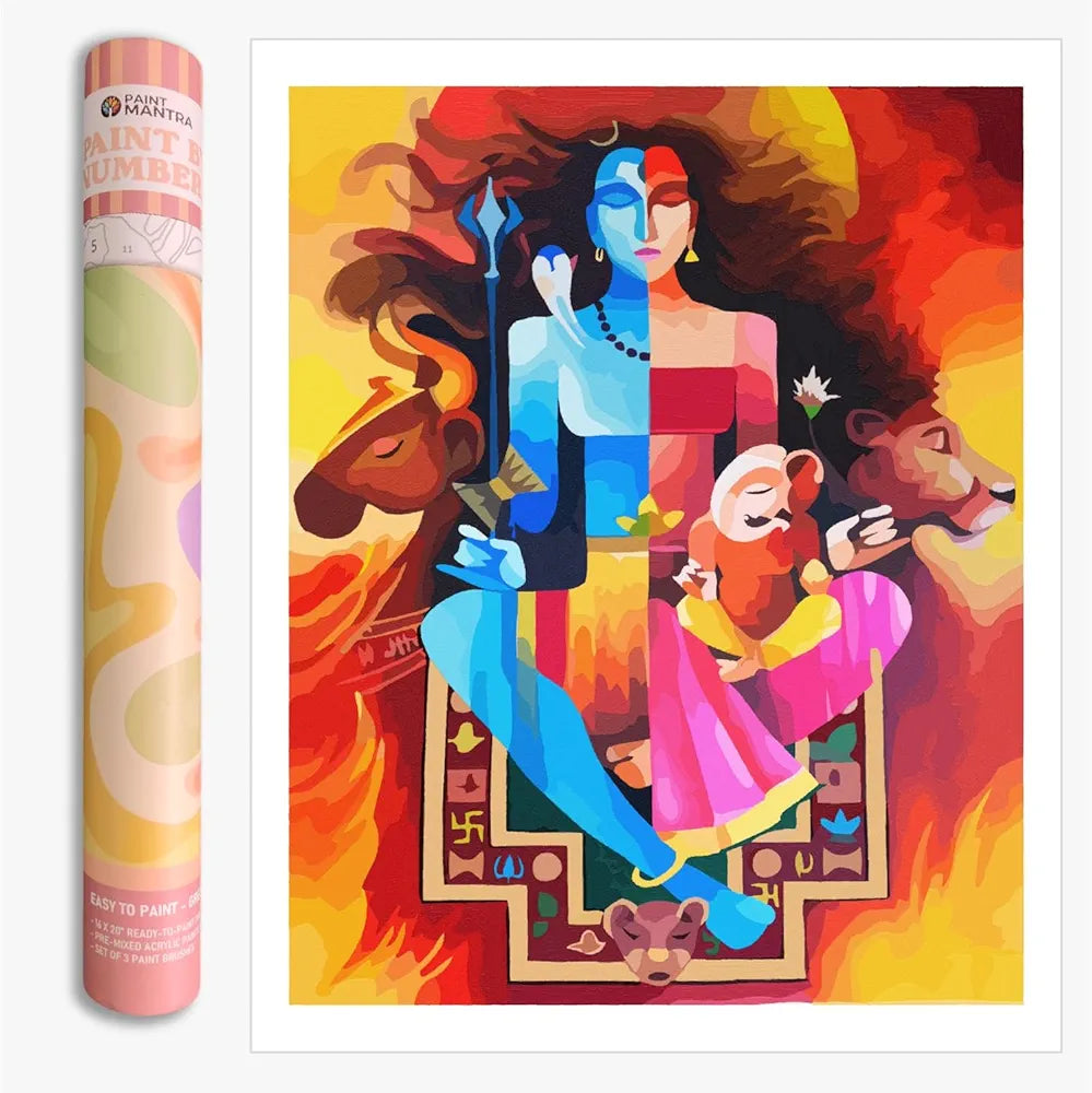 PAINT MANTRA Paint by Numbers Kit  | Premium Painting Kit in Gift Tube Packaging