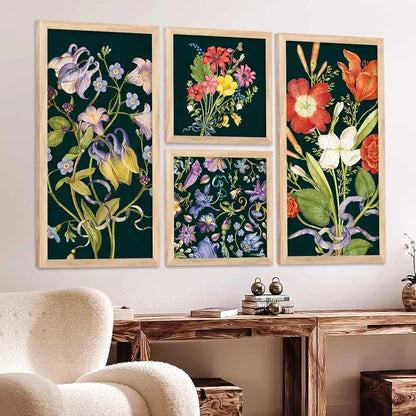 Kotart Home Dacor Abstract Painting Decorative Modern Big Size Wall Art poster With Frame Digital Reprint Engineered Wood Set of 4 Art5