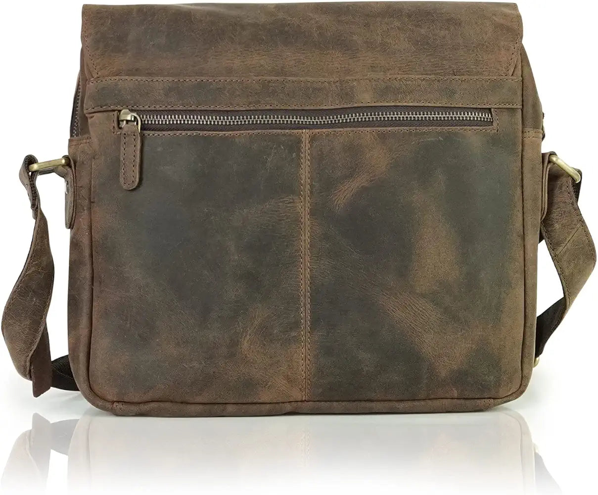 Goatter Men's Hunter Leather 12 Inch Messenger Bag [GTHT-11]