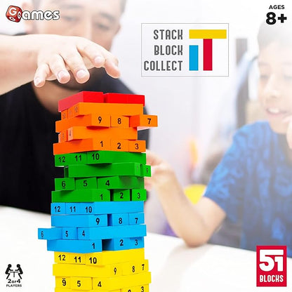 Funskool Adult Games Tateru Hardwood Blocks Stacking Tower Strategy Game
