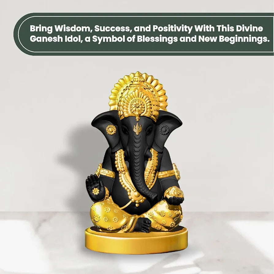 Jd Fresh Resin Ganesh Idol For Home - Orange