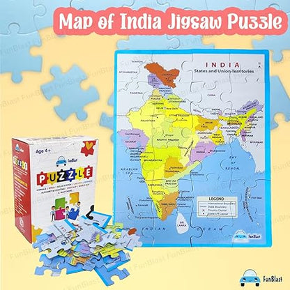FunBlast Map of India Jigsaw Puzzle for Kids Jigsaw Puzzle for Kids