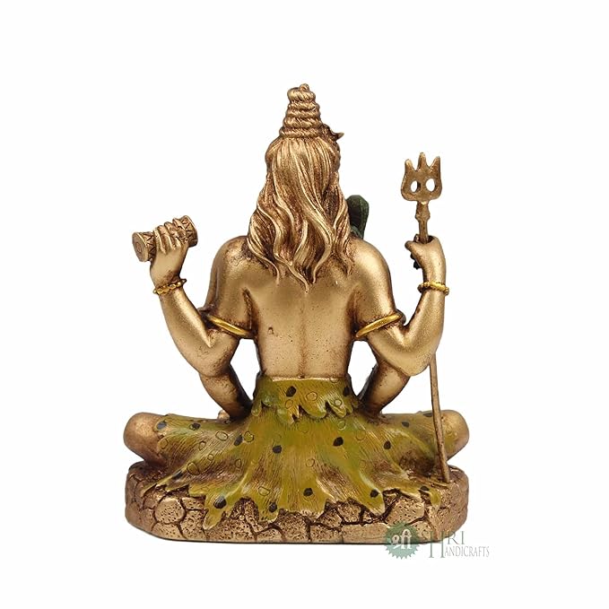 Indicast 6" Inch Cold Cast Resin Shiva Showpiece Antique Decor Decor Bolenath Mahakal