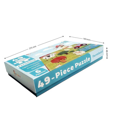 Popcorn Games & Puzzles Farmland 49 Piece Puzzle Kids Jigsaw Game Puzzle - Science Educational Toys for Kids Children 5+ Years