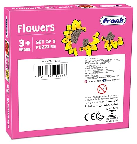 Frank Flowers A Set of 3 Jigsaw Puzzle for Kids Above Focus and Memory - 10212